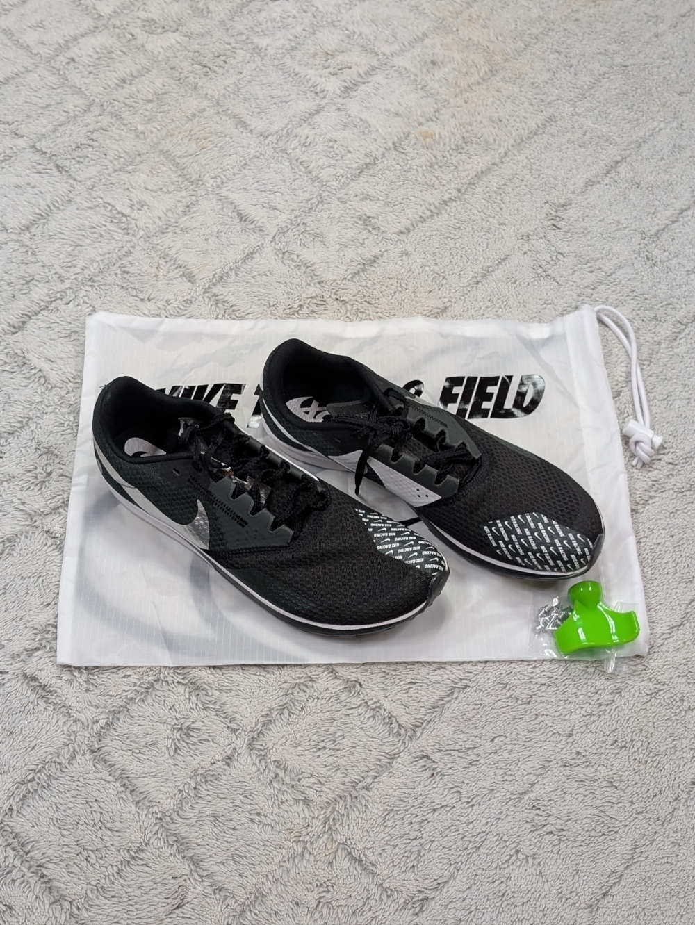 Nike Zoom Rival 6 XC Black Silver Cross Country Spikes Mens 10.5 DX7999-001 NEW